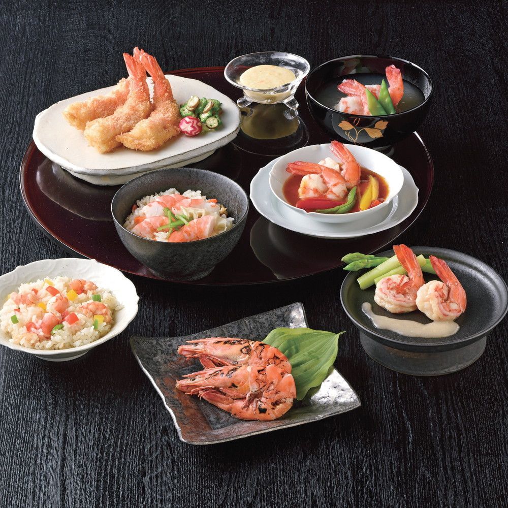 ＜日本のおいしいお料理＞足赤海老和洋割烹料理 7種